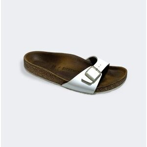 Birkenstock Madrid Birko-Flor Patent - Patent White
